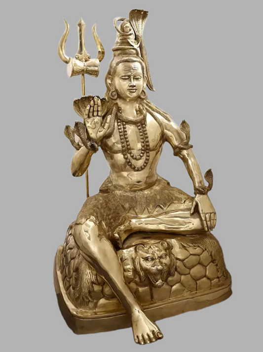 Brassaura® Brass Shiva Statue | Height 53 Inches & Weight 131 kg