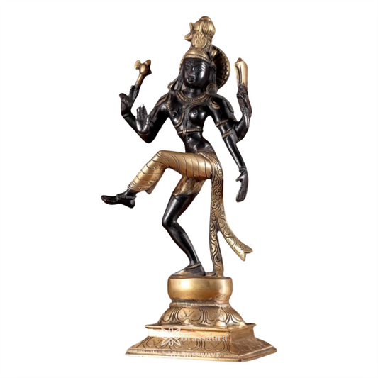 Brassaura™ Lord Natraj Superfine Brass Idol | Height 12.5 Inches & Weight 3.12 kgs