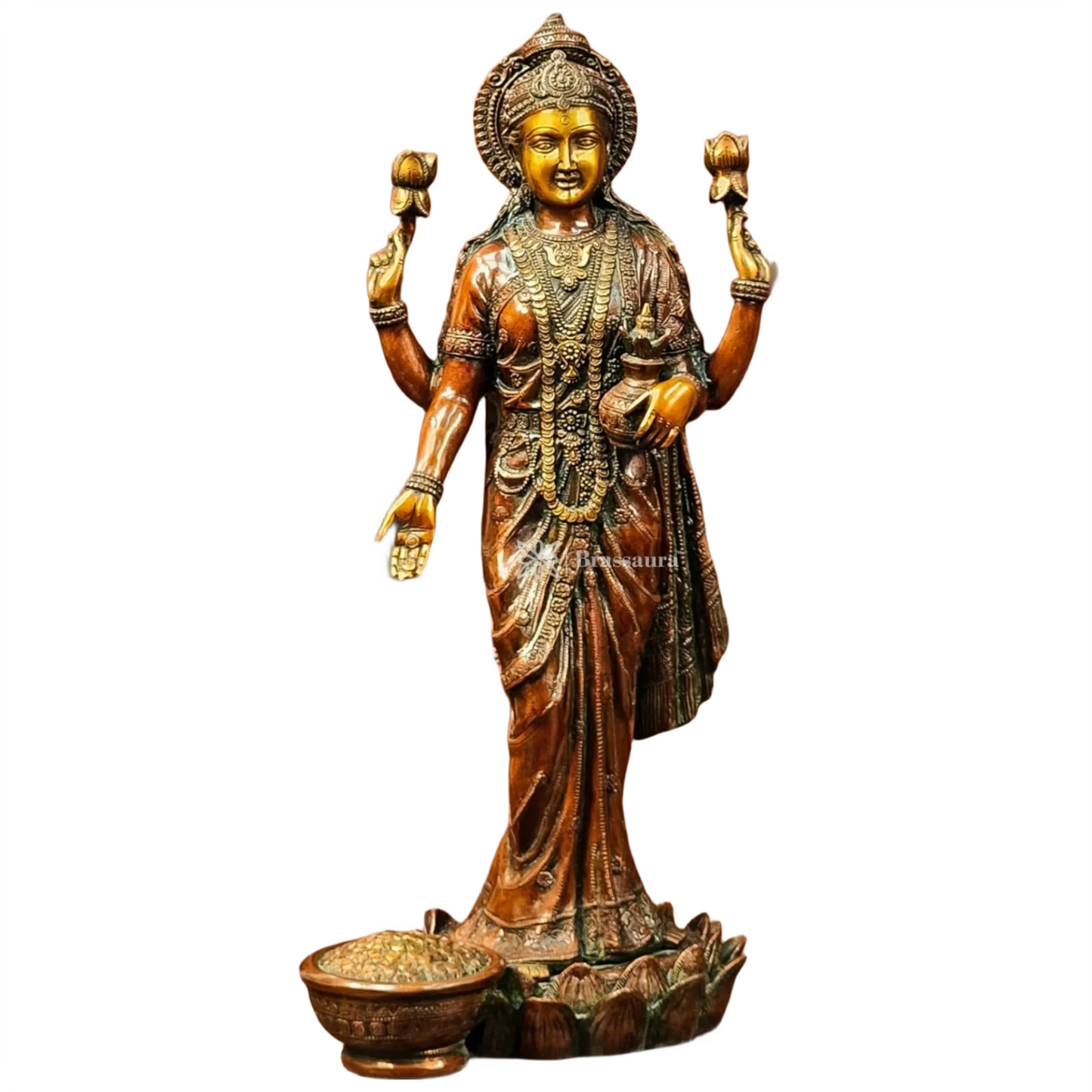 Brass Laxmi Idol for Home and Decor Height 25 Inches & Weight 18 Kgs