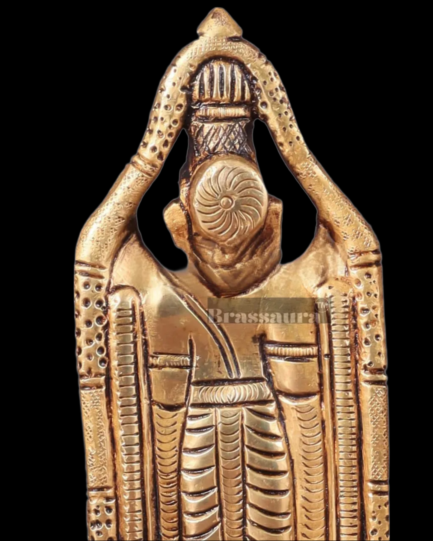 Brassaura™ Brass Tirupati Balaji Lord Venkateshwara Idol – 6.5 Inches, 0.8 Kg | Handcrafted Temple & Home Decor