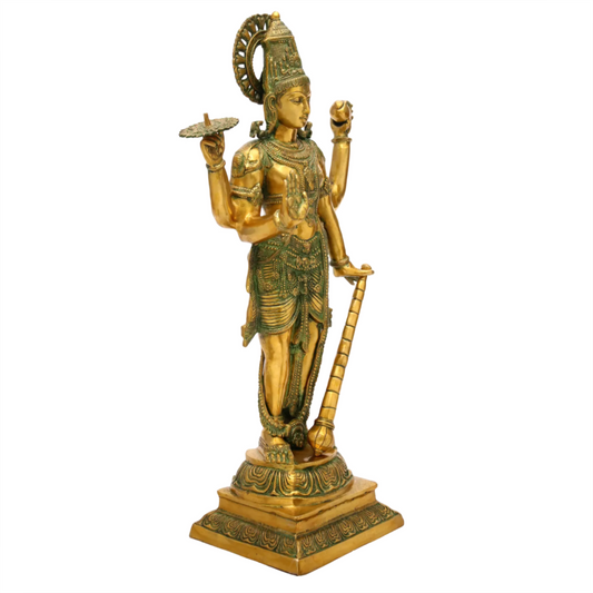 Brassaura® Brass Vishnu Statue | Height 41 Inches & Weight 32.40 kg