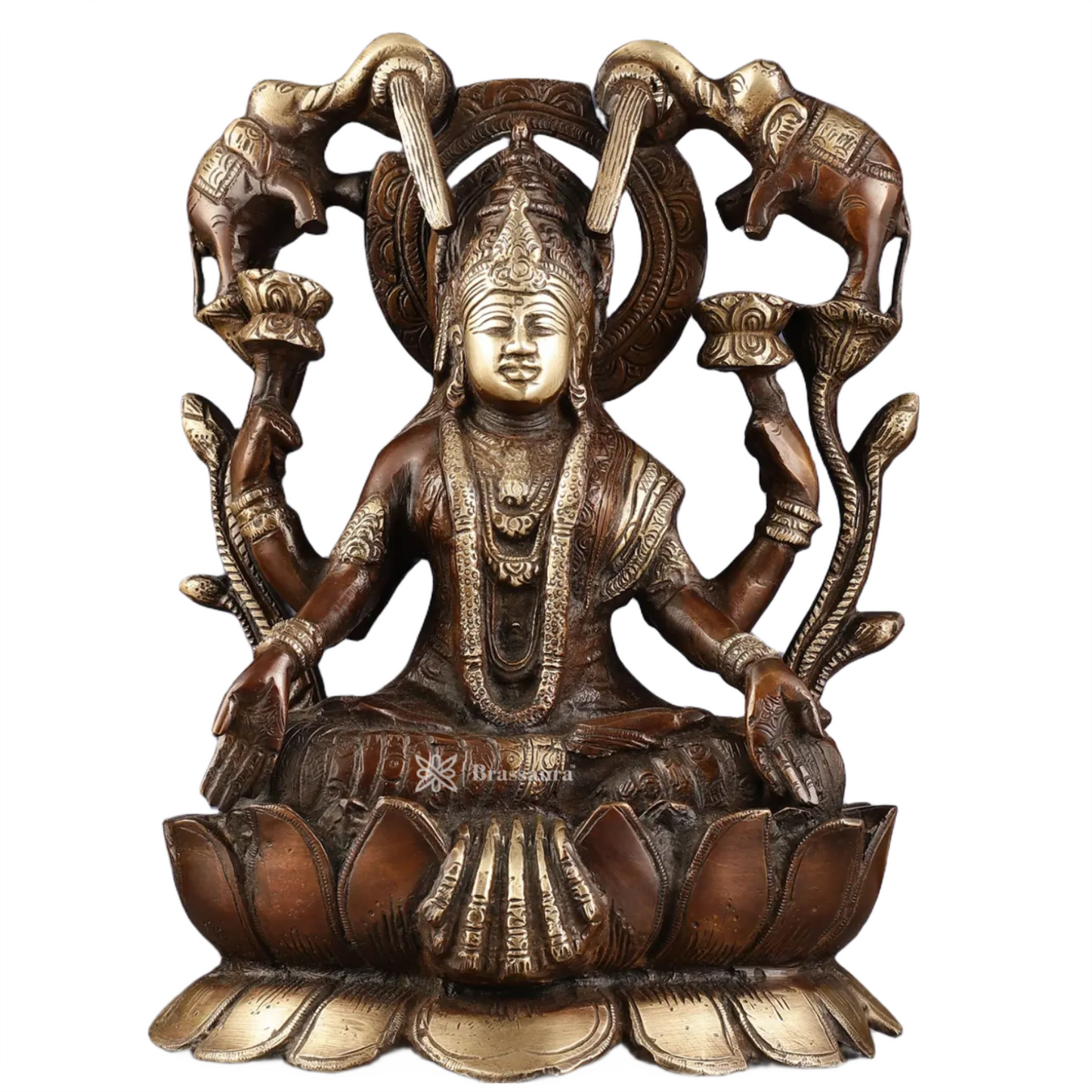 Brass Laxmi Idol for Home and Decor Height 12 Inches & Weight 5.5 Kgs