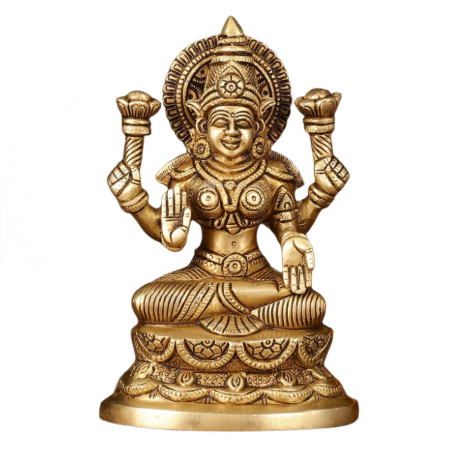 Brass Laxmi Idol for Home and Decor Height 7 Inches & Weight 2 Kgs