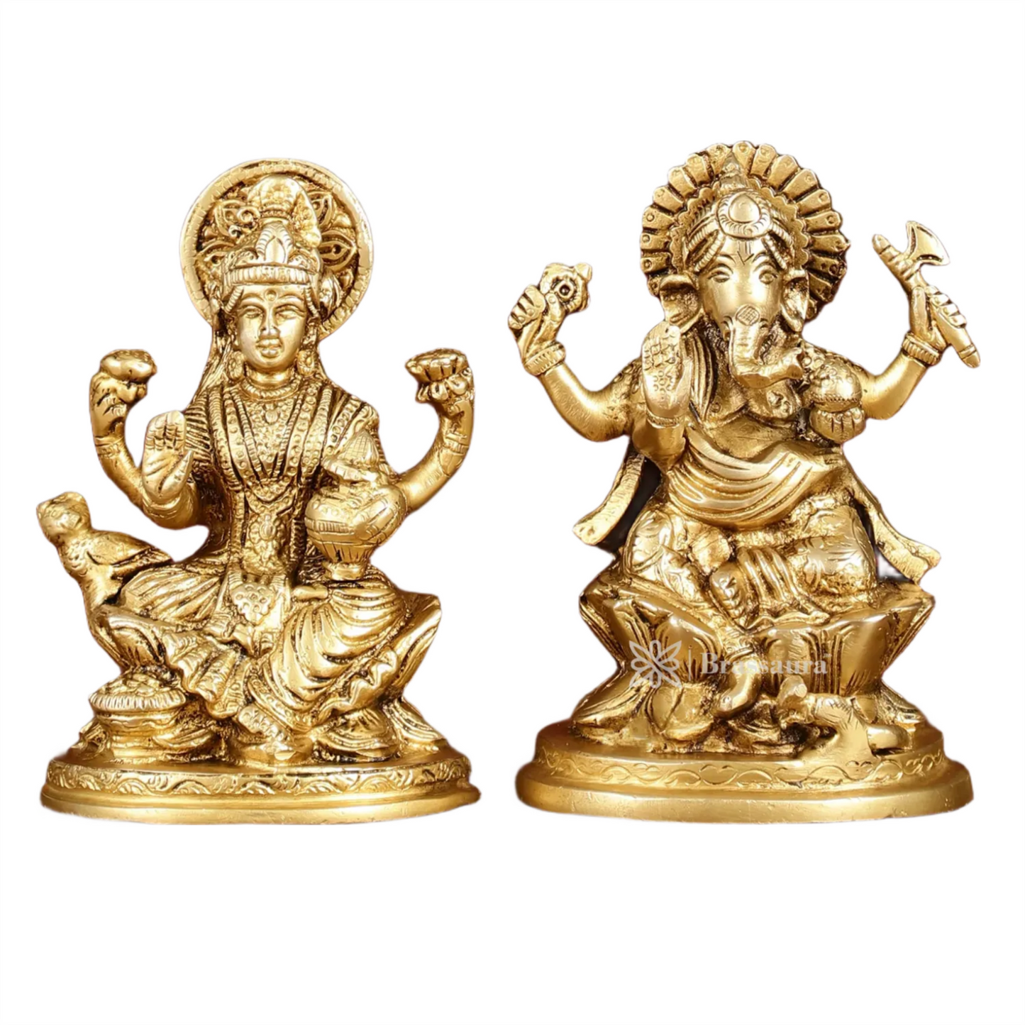 Brass Artistic Lakshmi Ganesh Height 5 Inches & Weight 2 kgs