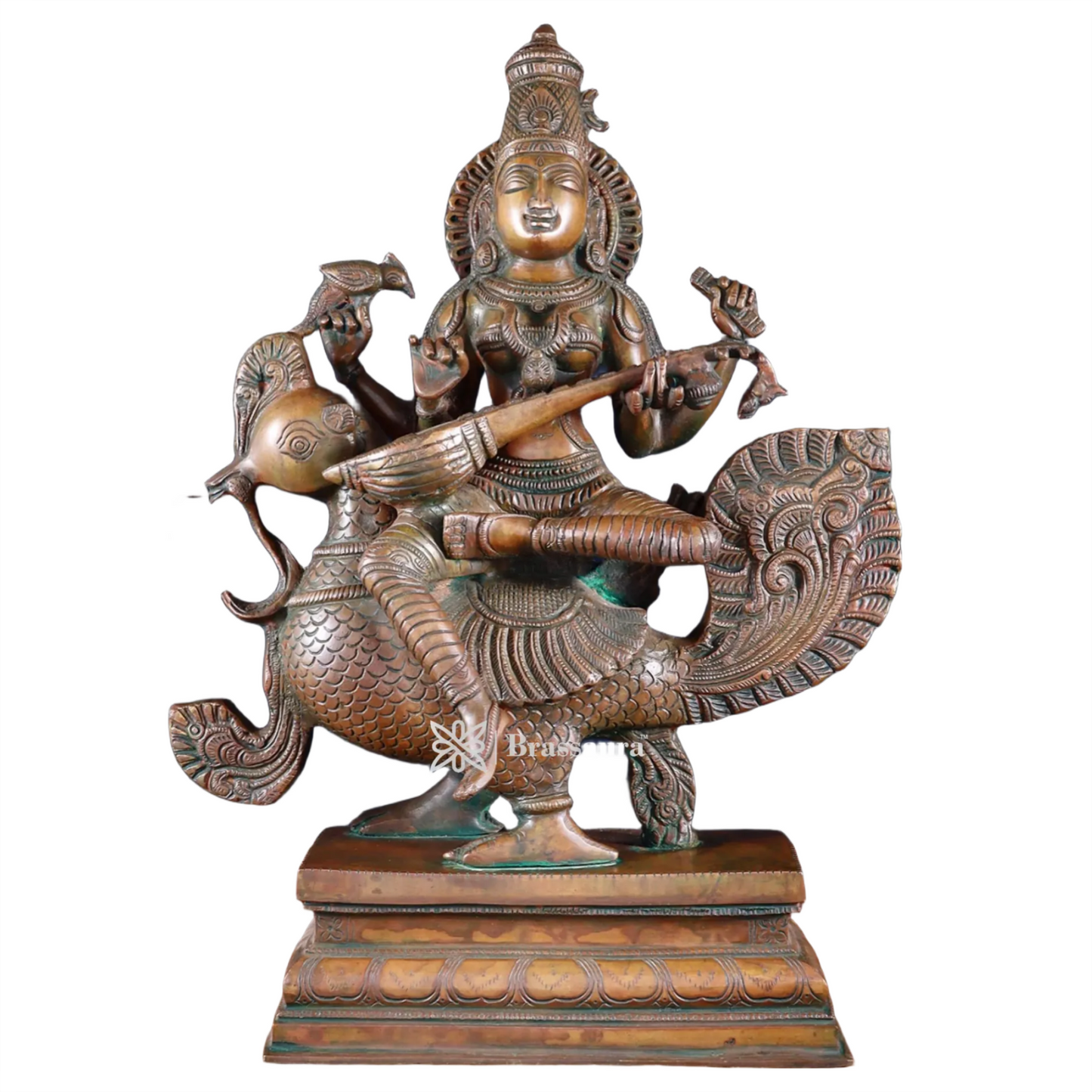 Brass Saraswati Idol for Home and Decor Height 20 Inches & Weight 16 Kgs