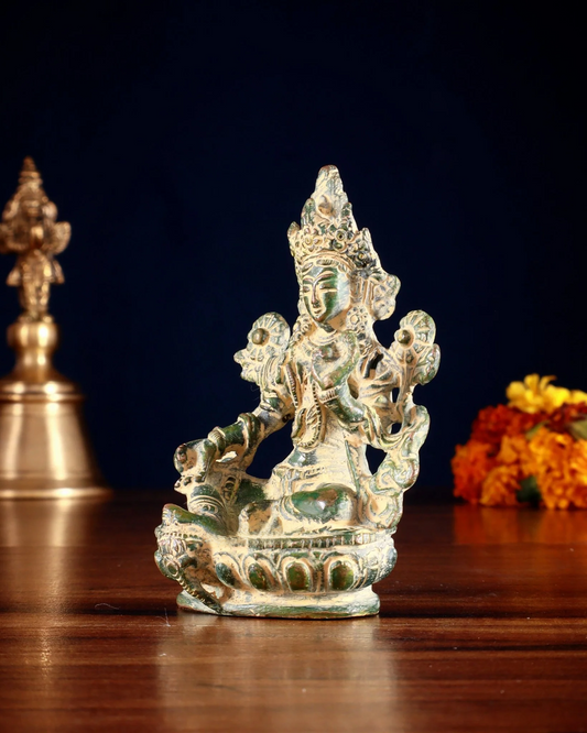 Brass Artistic Tara Weight 0.300 Kg & Height 3.5 Inch