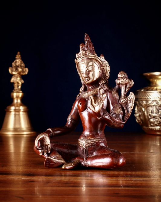 Brass Tara Weight 0.975 Kg & Height 5.5 Inch