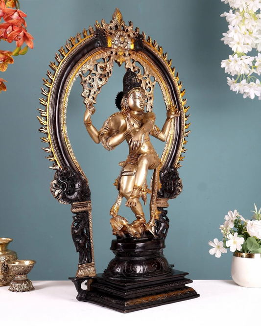 Brassaura® Brass Nataraja Statue | Height 17 Inches