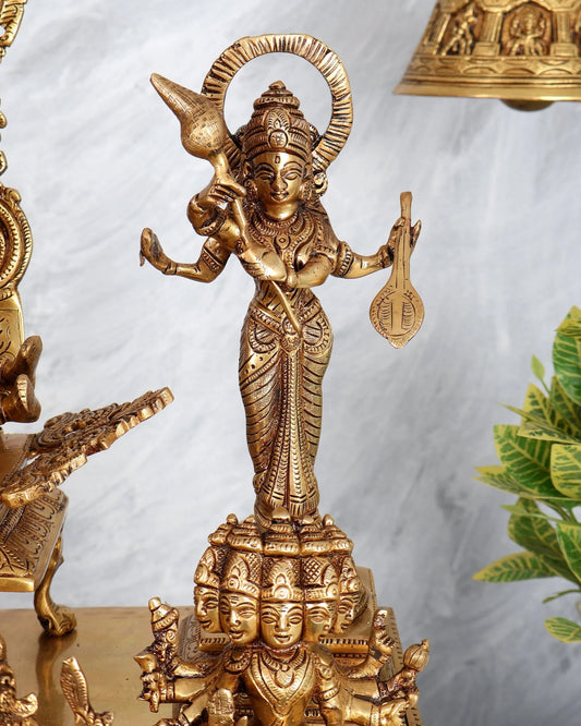 Brassaura® Brass Sri Vidya Shakti Divine Statue | Height 22.75 Inches