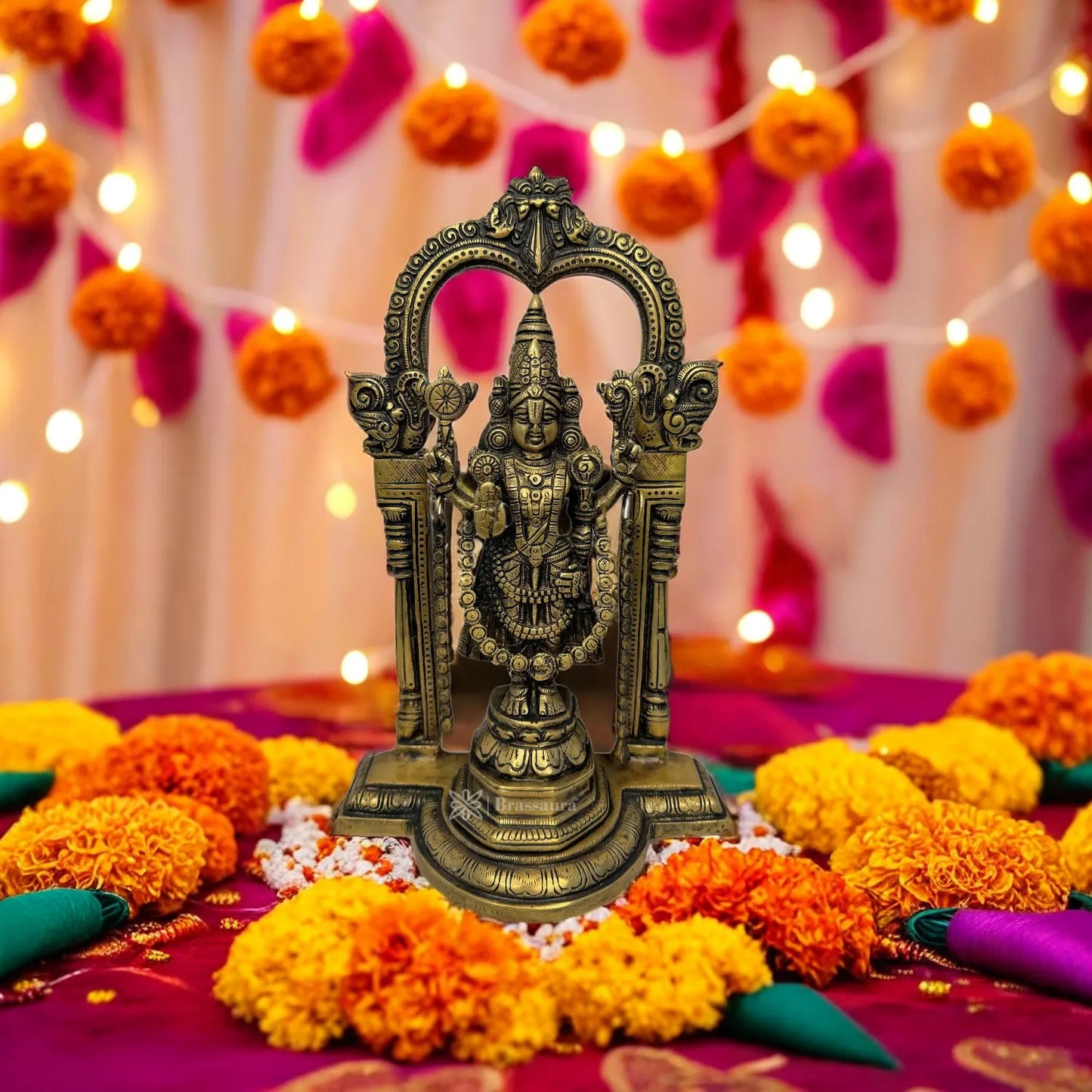 Brass Bala Ji Antique Patina Statue Religious and Spirituality Home Decor Weight 4.52 kg Height 12.5 Inch