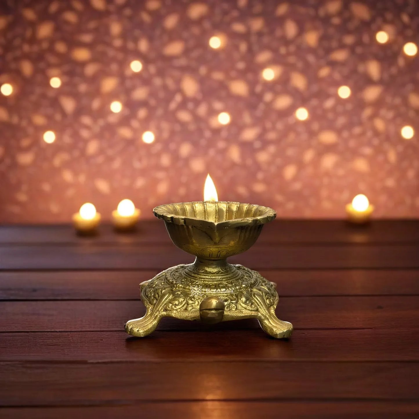 Brass Tortoise Diya for Home Decor and Diwali Gift Items Weight 1.55 Kg Height 5.1 inch