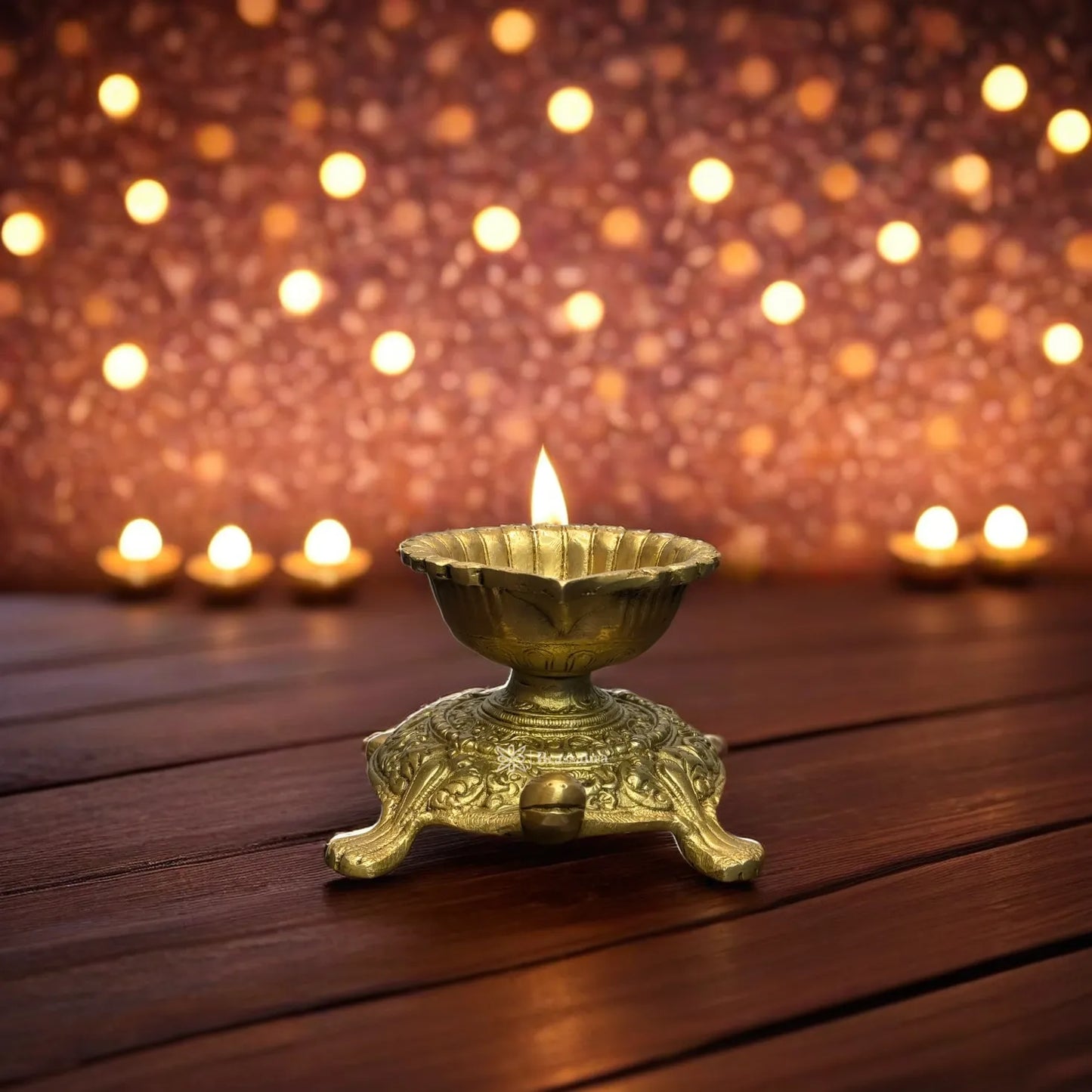 Brass Tortoise Diya for Home Decor and Diwali Gift Items Weight 1.55 Kg Height 5.1 inch