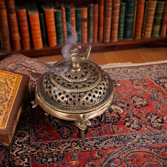 Brass Dhoop Burner For Home Décor And Gift Items Weight .8 kg Height 4 Inch