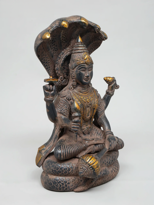 Estátua de Latão Brassaura® Vishnu | 33 cm de altura e 7,09 kg de peso