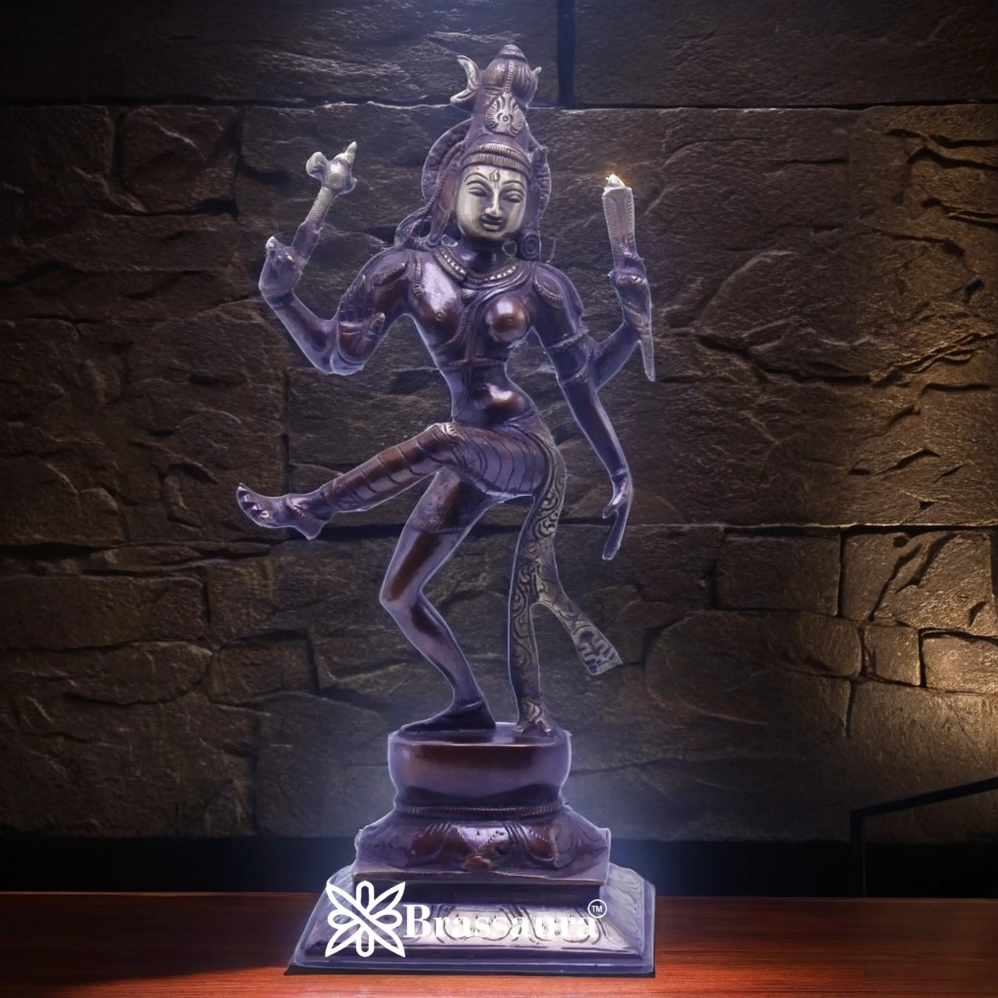Brass Elegant Aardhnareshwar Statue Weight 3.1 kg & Height 13 Inch