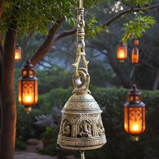 Brassaura™ Brass Bell For Home Décor And Gift Items - Height 26 Inches & Weight 1.95 Kgs