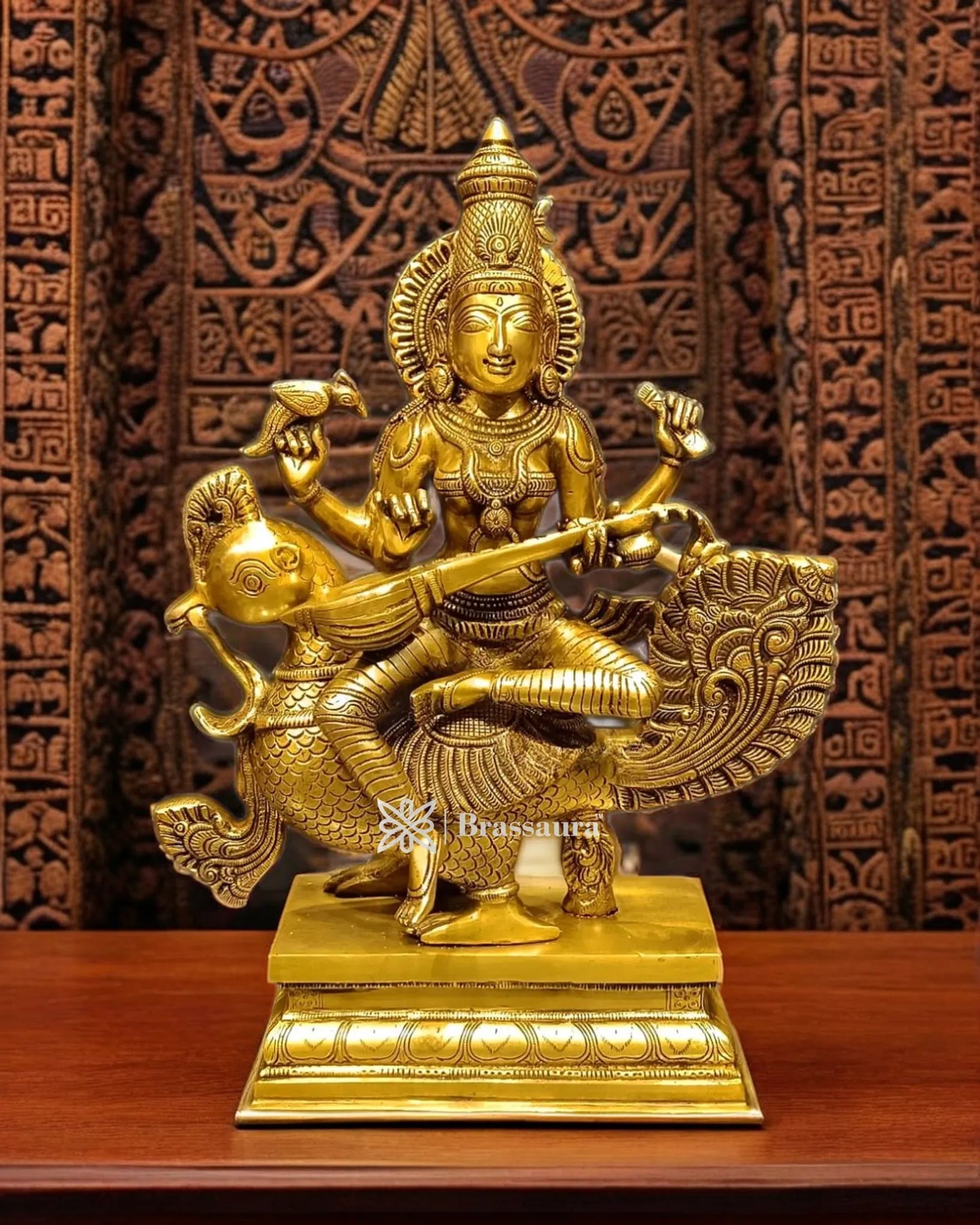 Brass Saraswati Idol for Home and Decor Height 20 Inches & Weight 16 Kgs