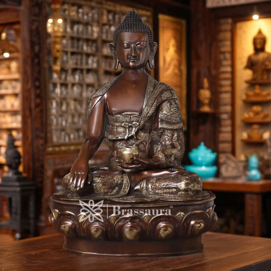 Brass Buddha For Home And Décor Weight 52 kg Height 34 Inch