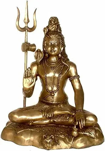 ब्रसौरा® ब्रास शिव प्रतिमा | ऊंचाई 30 इंच और वजन 35.20 किलोग्राम