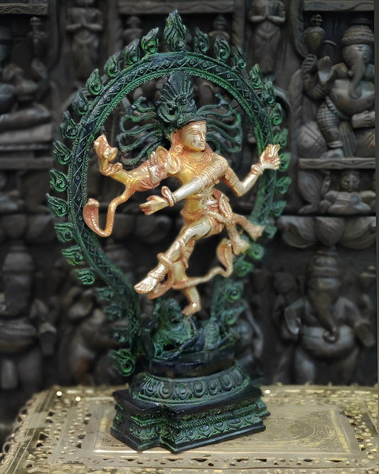 Brassaura™ Handcrafted Brass Lord Shiva Nataraja Statue | Height 21 Inches & Weight 12 Kgs