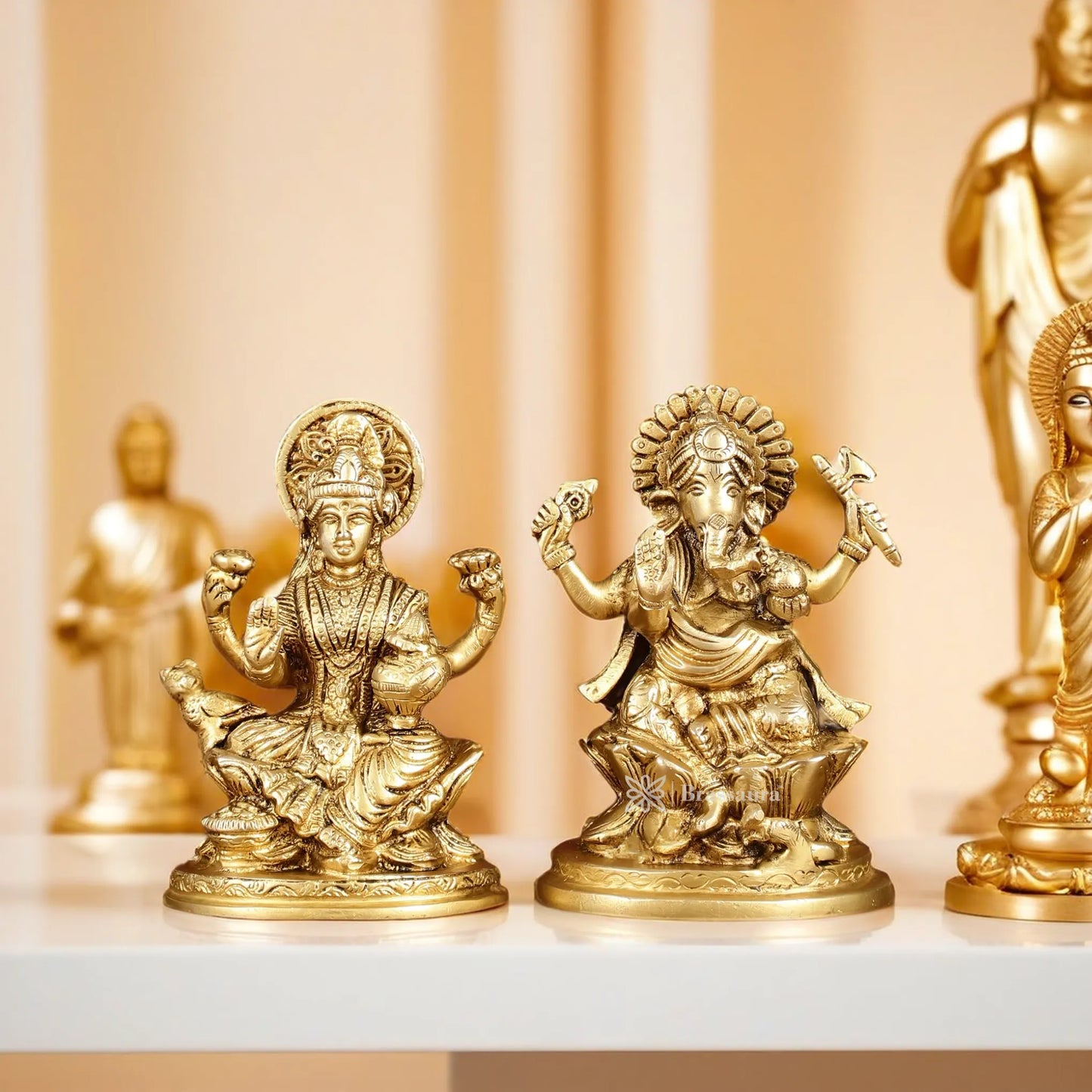 Brass Artistic Lakshmi Ganesh Height 5 Inches & Weight 2 Kgs