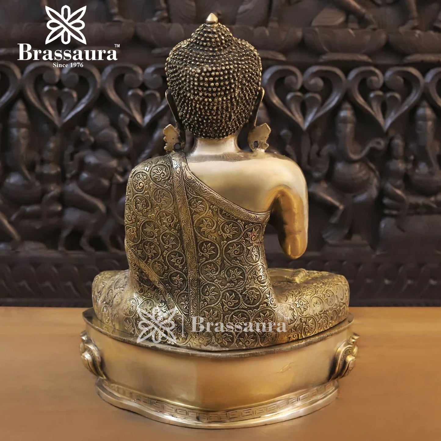 Brass Buddha For Home And Décor Weight 22.780 kg Height 21 Inch