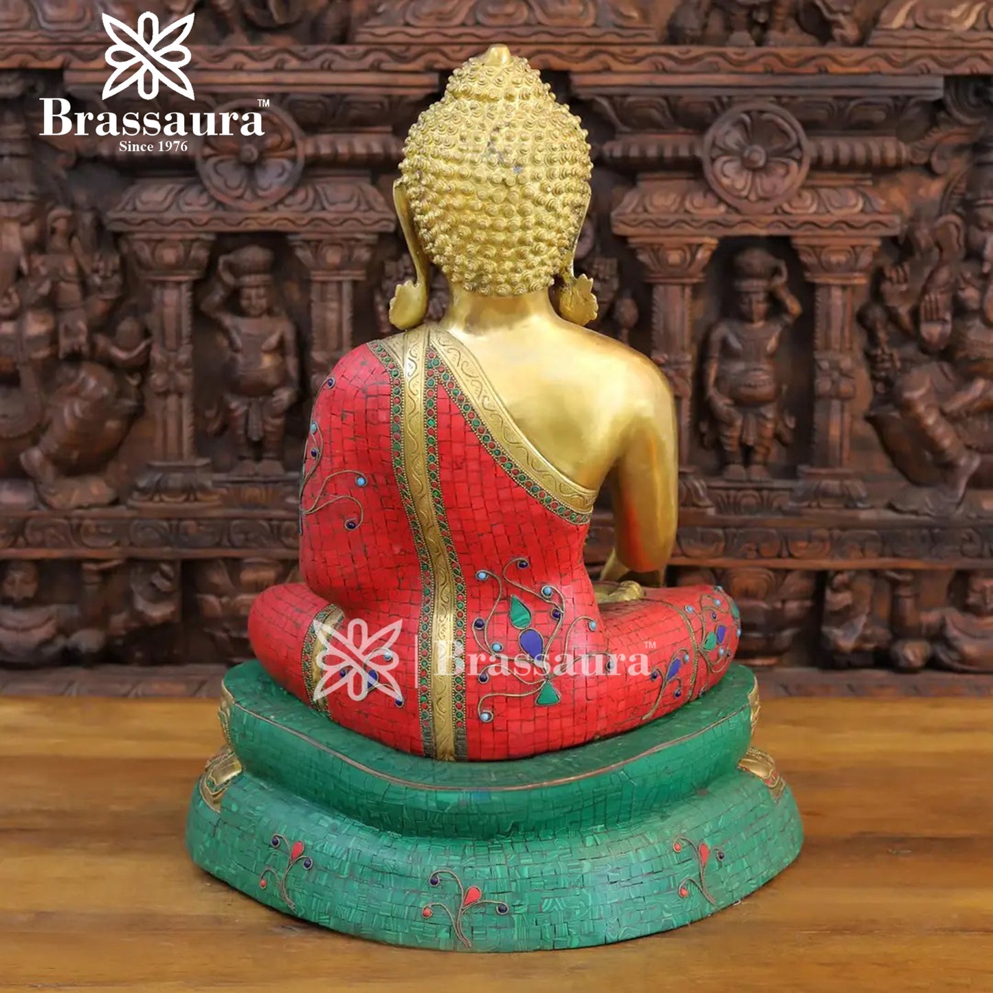 Brass Buddha For Home And Décor Weight 25.62 kg Height 24 Inch