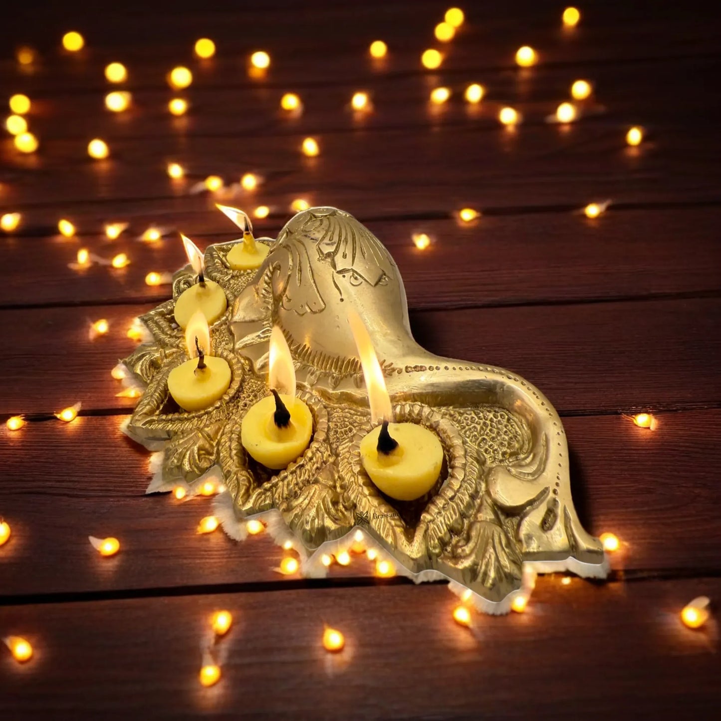 Brass Vishnu Diya Shank for Home and Decor Weight .8 Height 7 cm