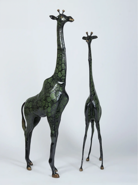 Brassaura® Decorative Brass Giraffe Pair | Pure Brass | Height 46.5 Inches & Weight 28.75 kgs