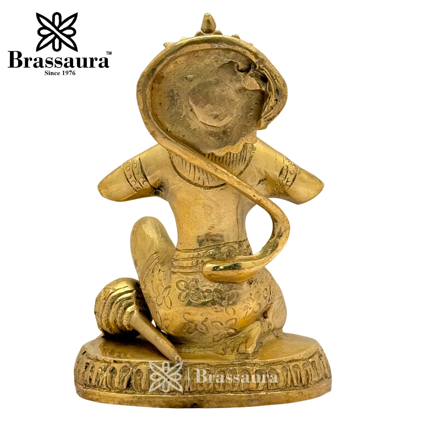 Brassaura® Brass Sankat Mochan Hanuman Figure –Height 5.2 Inches | Pooja & Festive Décor