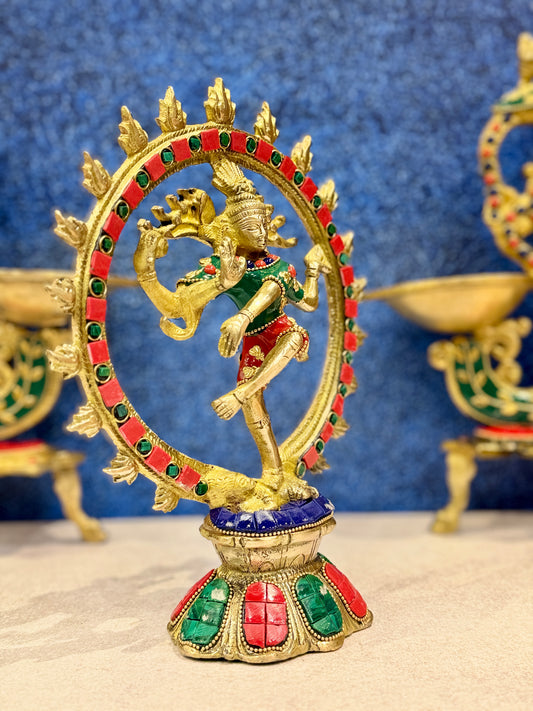 Brassaura® Brass Nataraj Statue | Height 7 Inches