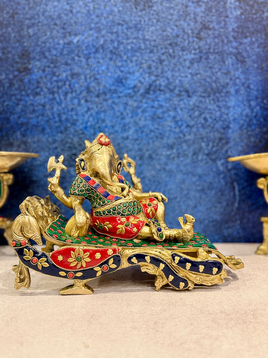 Brassaura® Brass Ganesha Statue | Height 6 Inches