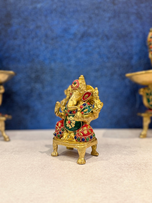 Brassaura® Brass Ganesha Statue | Height 6 Inches
