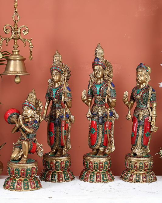 Brassaura® Brass Ram Darbar Set | Height 24 Inches