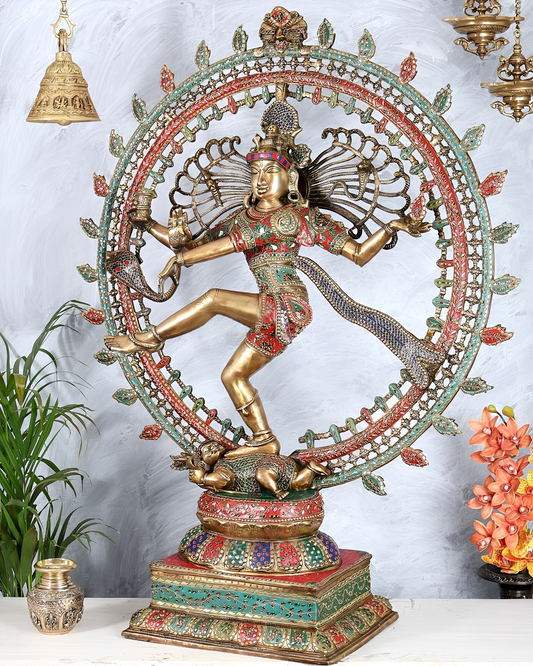 Brassaura® Brass Lord Shiva as Nataraja Statue | Height 47 Inches
