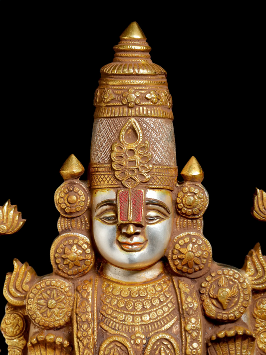 Brassaura® Estátua de Latão Lord Balaji | Altura 96,5 cm e Peso 32,75 kg