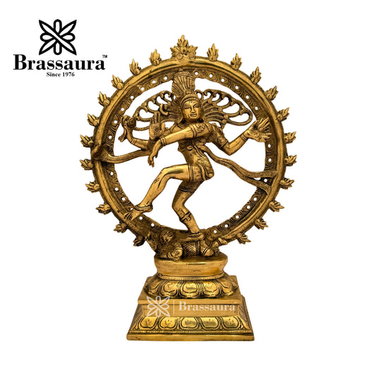 Brass Dancing Natraj Idol for Home and Decor Weight 3.6 Kg Height 33 cm