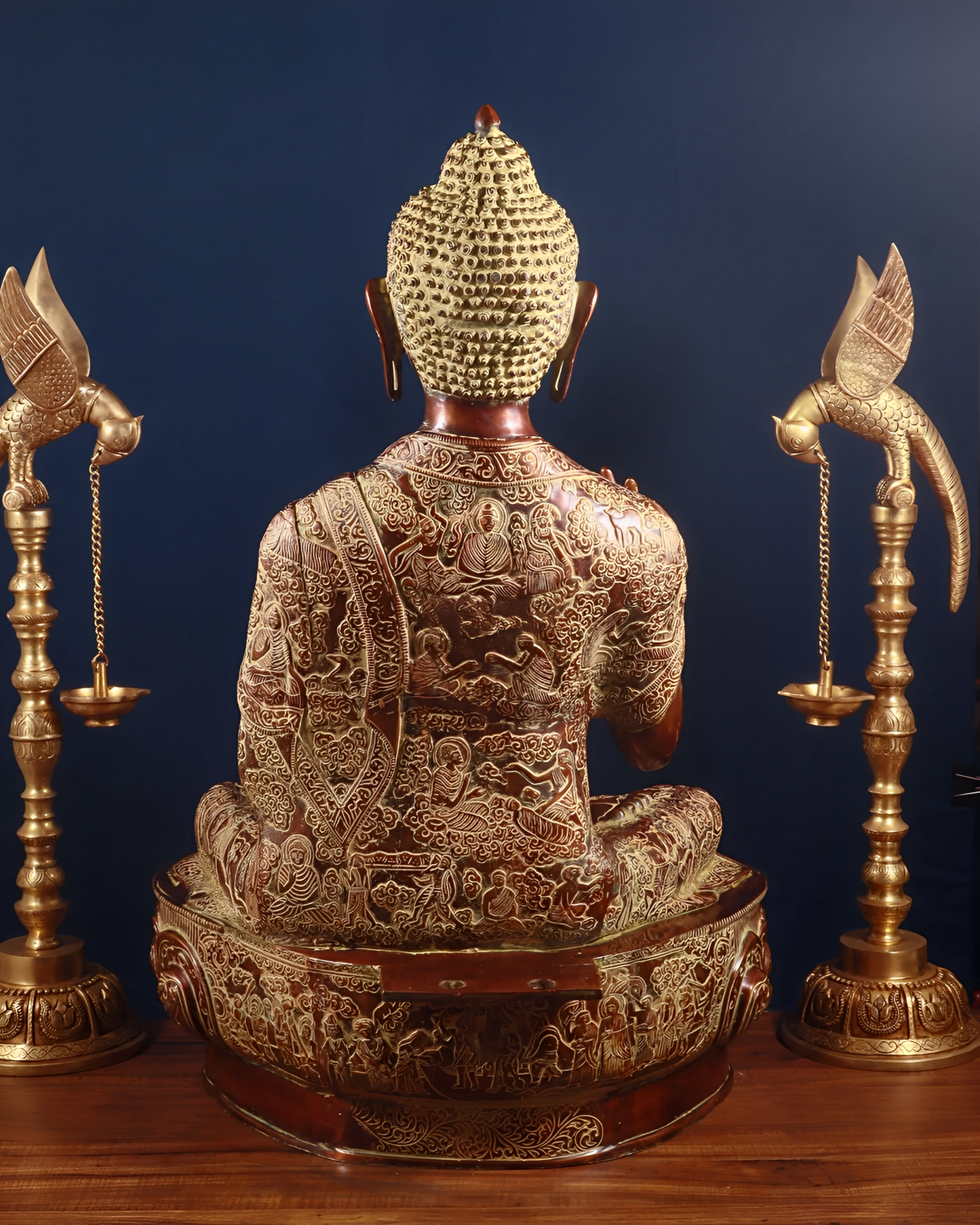 Brass Blessing Buddha Statue Weight 48 kg & Height 33 Inch