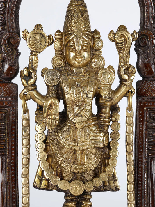 Estátua de Latão Brassaura® Lord Balaji com Arco | 35,5 cm de altura e 4,80 kg de peso