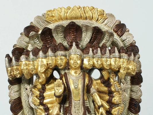 Estátua de Latão Brassaura® Vishnu | Altura 28 cm e Peso 5,54 kg