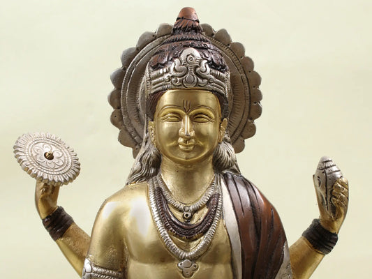 Brassaura® 黄铜丹文特里雕像 | 高 19 英寸,重 6.84 千克