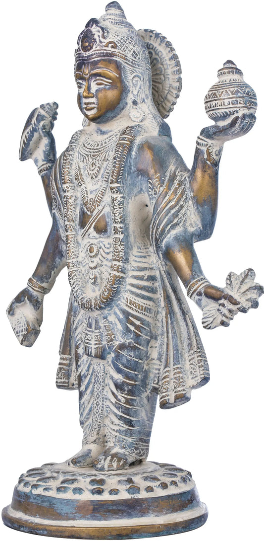 Brassaura® 黄铜达纳万特里神像 | 高度10英寸,重量2.60公斤