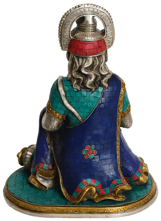 ब्रस्सौरा® पंचमुखी हनुमान | जटिल जड़ाई के काम वाला पीतल | ऊँचाई 11.22 इंच