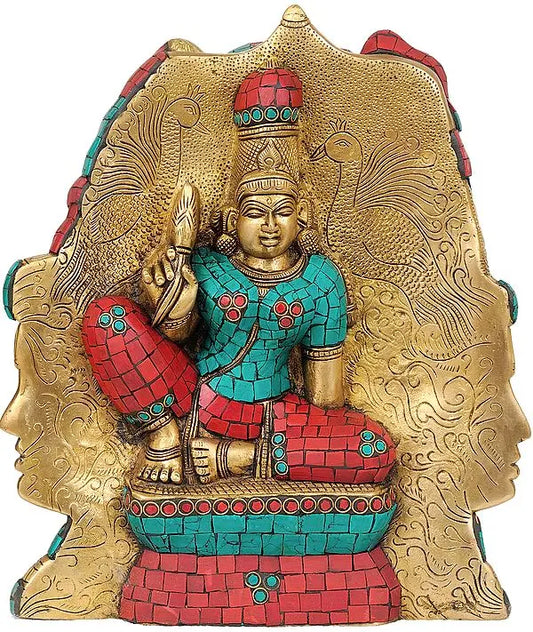 Brassaura® Brass Shiva Head Sculpture | Height 11.4 Inches & Weight 8 kg