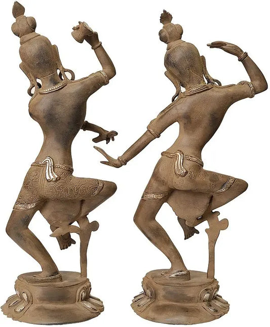 Estátua de Latão Brassaura™ Shiv Parvati | 43 cm de Altura e 7,40 kg de Peso