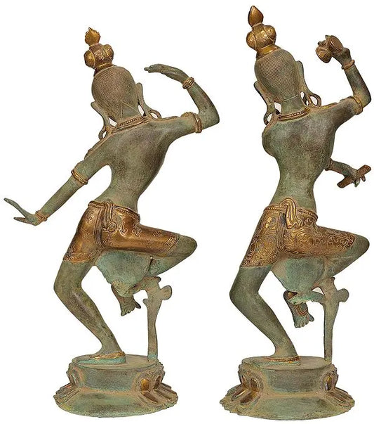 Estátua de Latão Shiv Parvati Brassaura™ | Altura 43 cm e Peso 7,40 kg