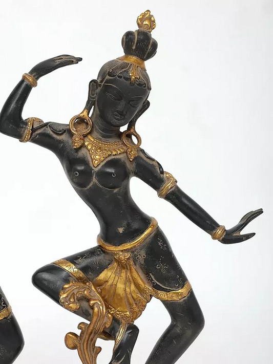 Estátua de Latão Brassaura™ Shiv Parvati | 43 cm de Altura e 7,40 kg de Peso