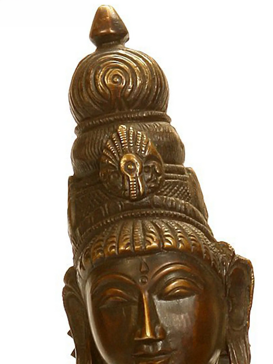 Estátua Brassaura® Brass Uma Parvati | Altura 35,5 cm e Peso 6,60 kg