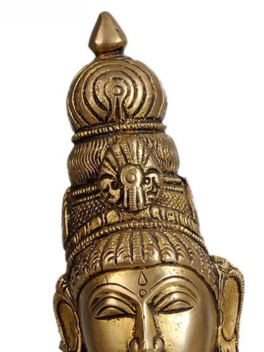 Estátua de Uma Parvati em Latão Brassaura® | Altura 35,5 cm e Peso 6,60 kg