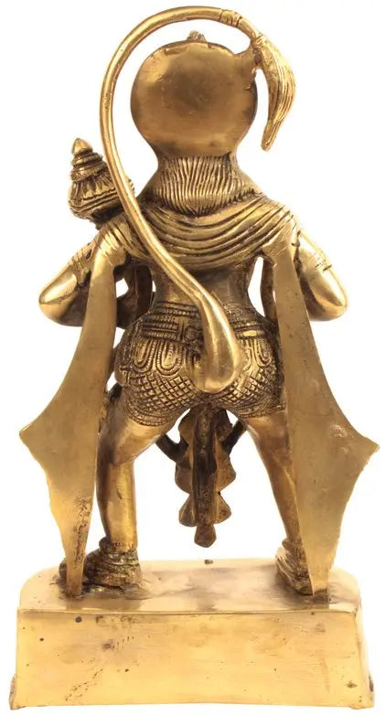 Brassaura® Antique Finish Hanuman Statue | Brass with Patina Work | Height 11 Inches & Weight 3.40 kgs